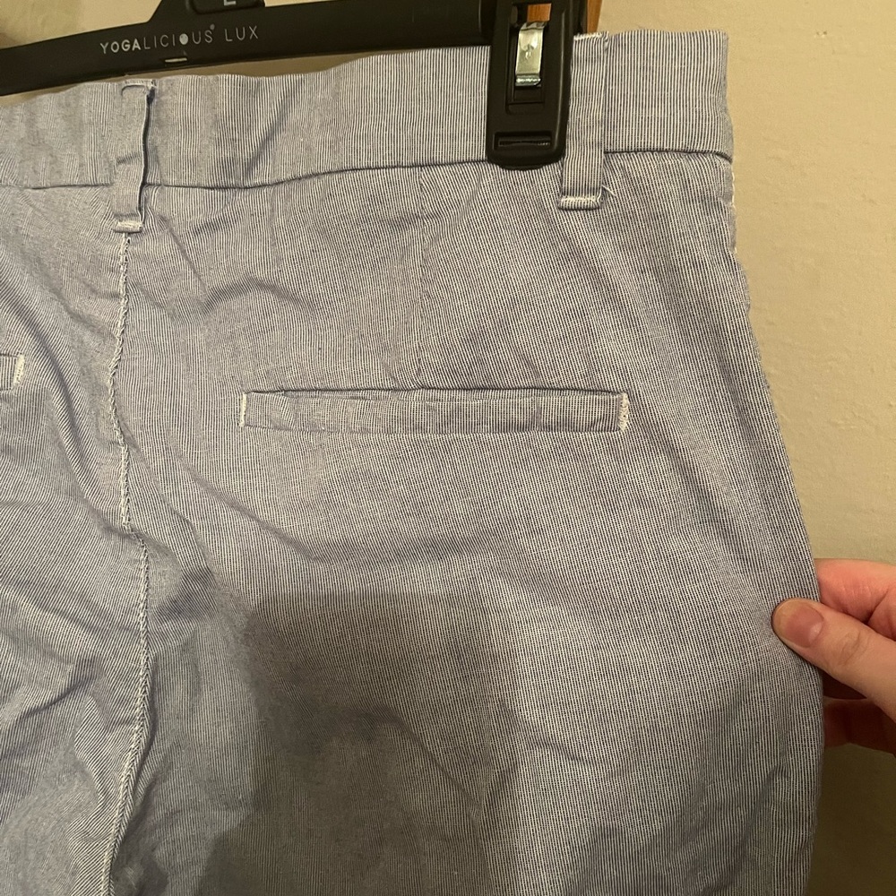 Blue/white pinstripe dress pants